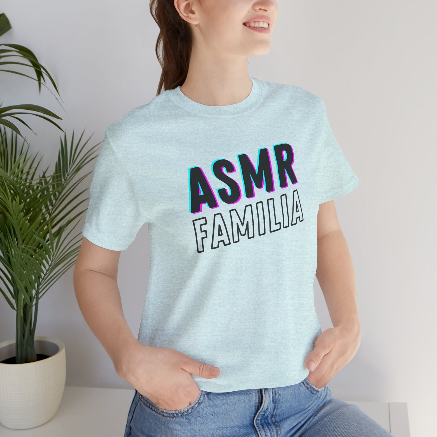 Camiseta cómoda ASMR FAMILIA (azul hielo brezo)