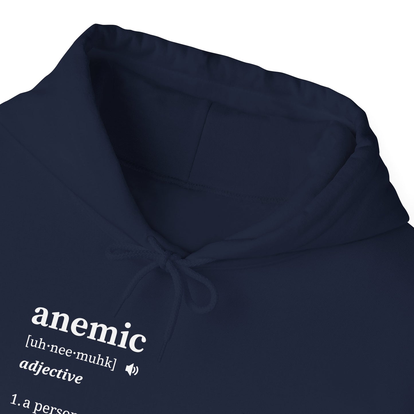 Funny 'Definition of Anemia' Pullover Hoodie