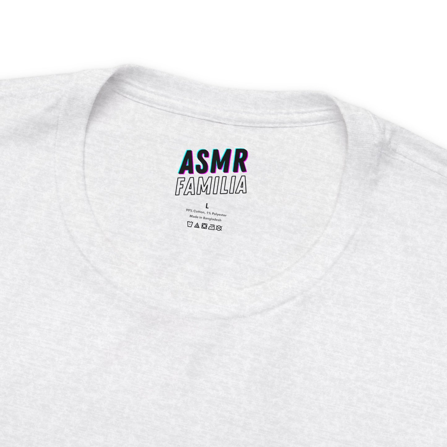 Camiseta cómoda ASMR FAMILIA (gris jaspeado claro)