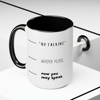 ASMR Shhh *No Talking* Mug, 15 oz