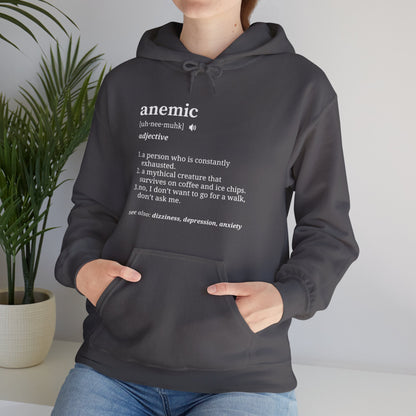 Funny 'Definition of Anemia' Pullover Hoodie