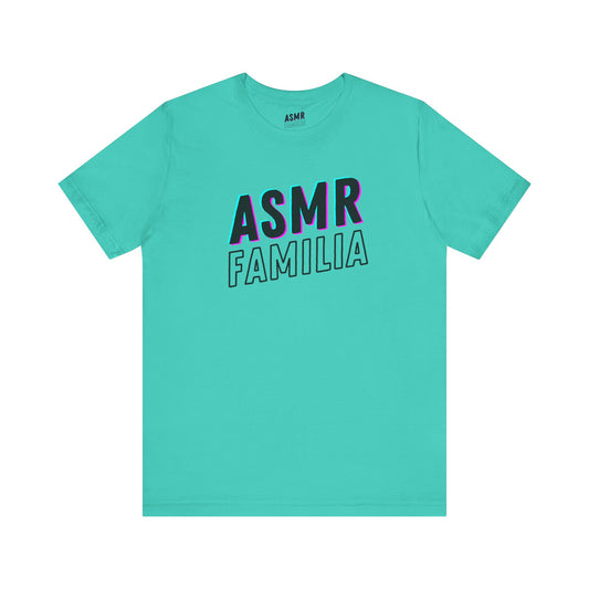 Camiseta cómoda ASMR FAMILIA (verde azulado)