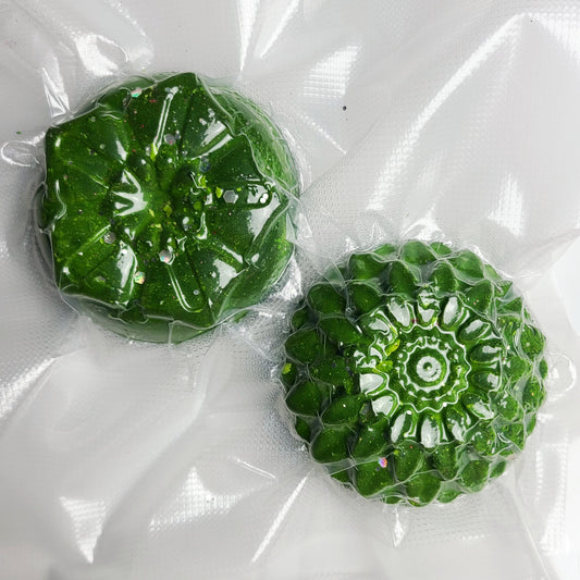 Extra Crunchy Electric Green Flowers (set of 2) ❇️✨ Cornstarch Crunchies