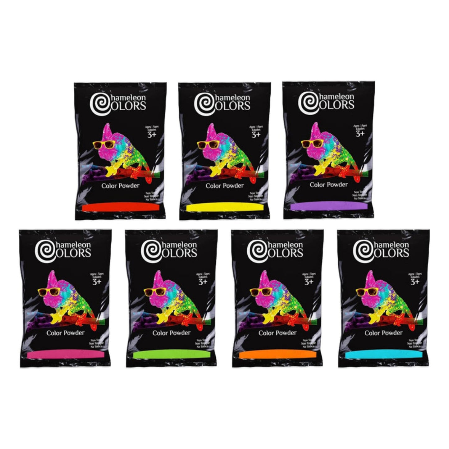 Chameleon Colors 1 lb. Bags, 7 Vibrant Rainbow Color Powders