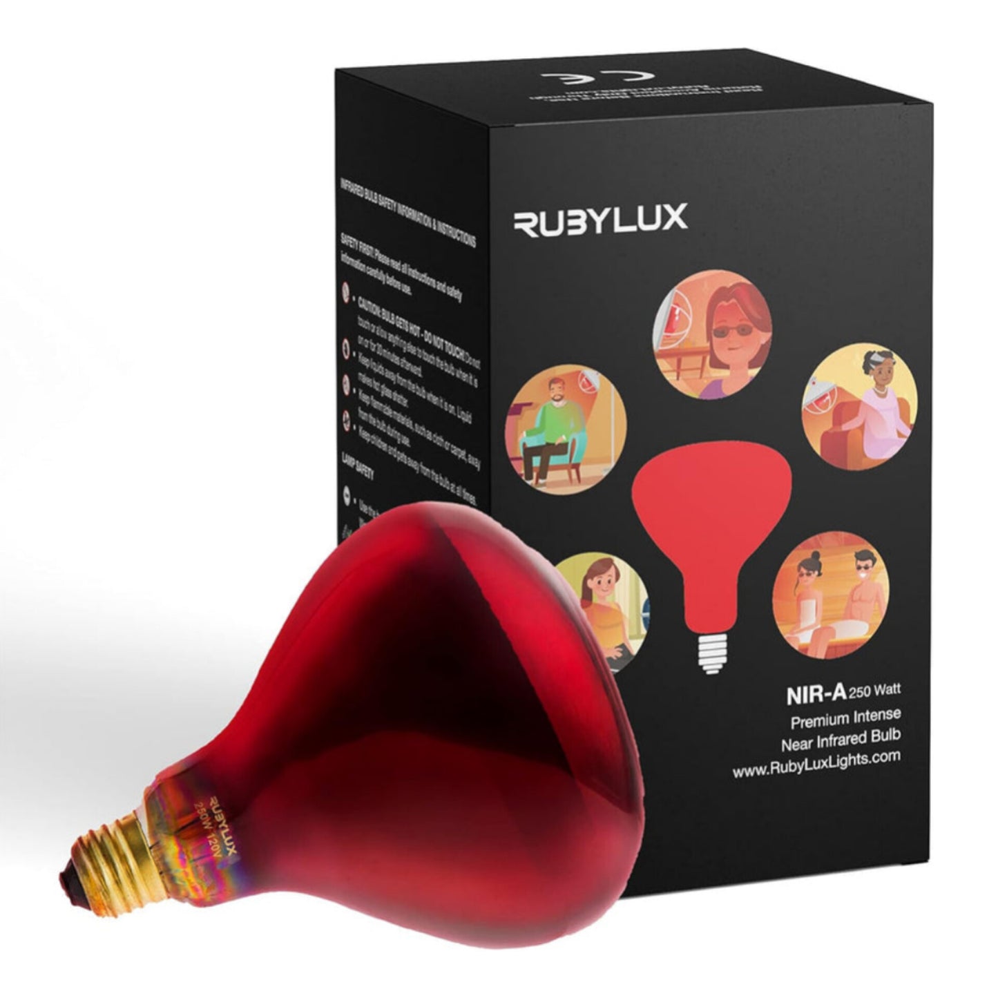 RubyLux Near Infrared, 250W Red Bulb, Grade A