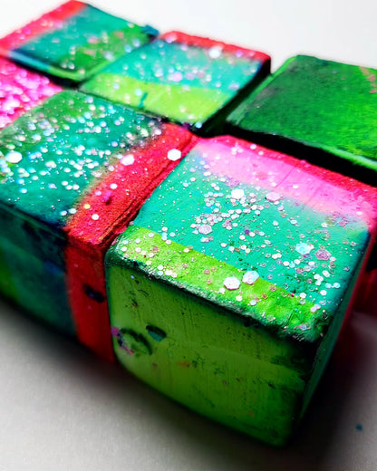 ElectroPop Cubes (12pk) 💕💜🩵✨ Dyed Gym Chalk
